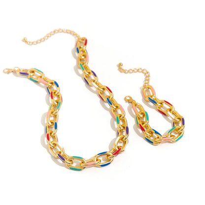 Colorful Chain Jewellery Set