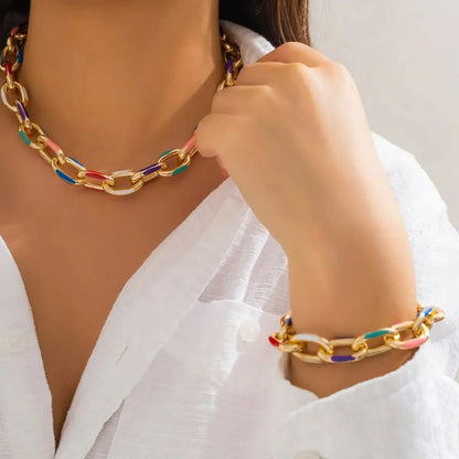 Colorful Chain Jewellery Set
