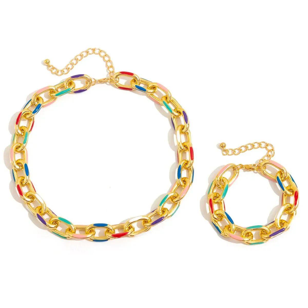 Colorful Chain Jewellery Set