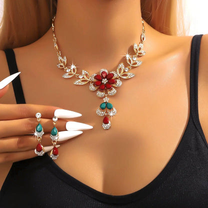 Floral Diamond Jewellery Set