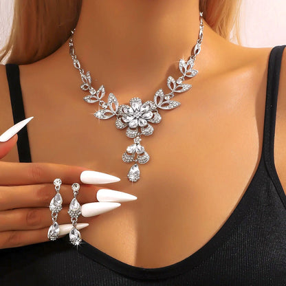 Floral Diamond Jewellery Set