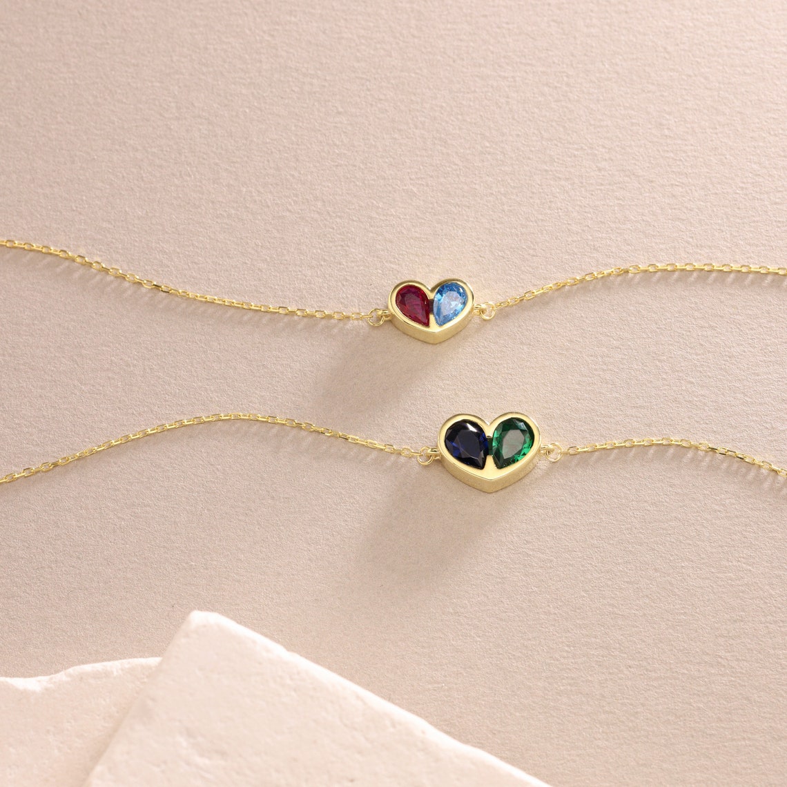 Eternal Birthstone Heart Jewellery Set