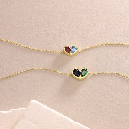 Eternal Birthstone Heart Jewellery Set
