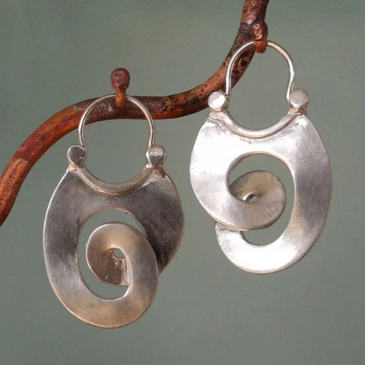 Asymmetrical Silver Earrings