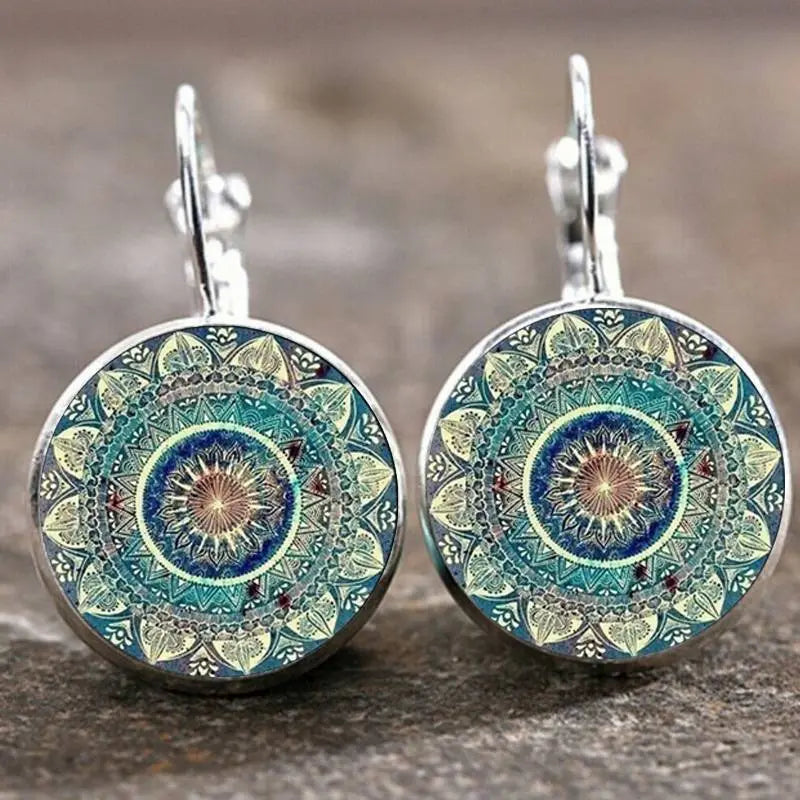 Rounded Mandala Earrings