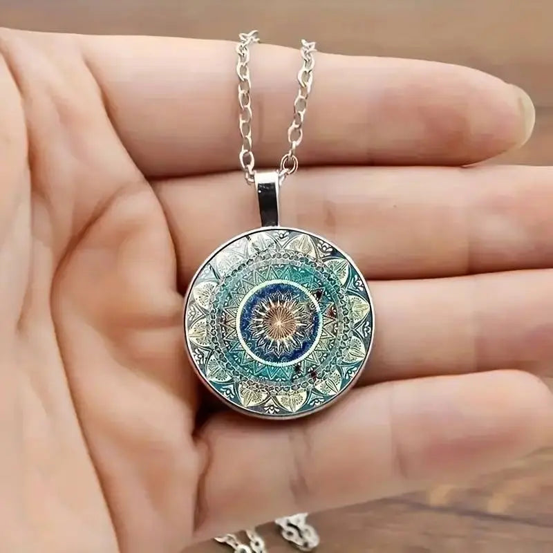 Blue Mandala Necklace