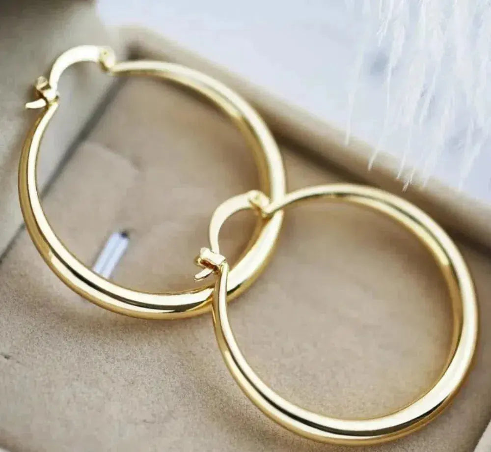 Gold Large Earrings