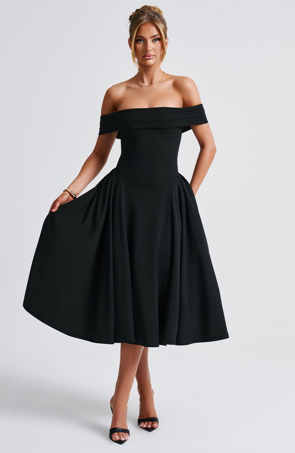 Celeste Pleated Midi Dress