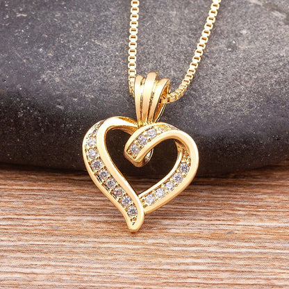 Romantic Diamond Heart Necklace